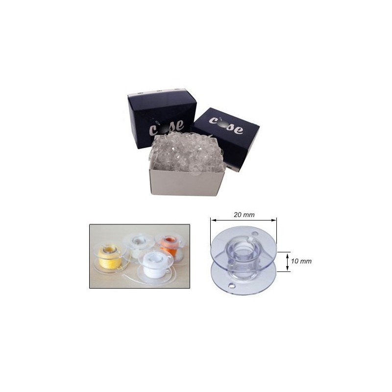 Pack Canillas de Plástico Transparentes para Costura